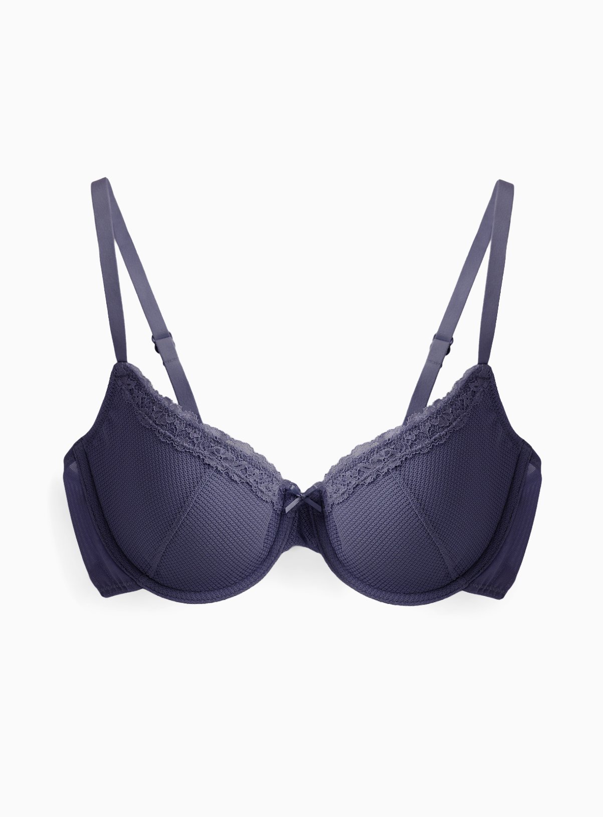 Mia Indigo Lace Padded Demi Cup Bra 36A - Image 3 thumbnail